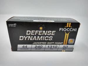 50 Rounds .44 Mag Jacketed Soft Point Ammunition