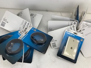 lot 27 image: NEW 12Ft Telephone Line Cord (9 units)  Telephone Wall Plate (11 Units) Bundle