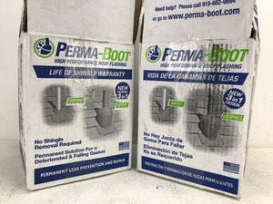 lot 44 image: Perma-Boot 3-IN-1 Plastic Roof Vent and Pipe Flashing (2 Units)