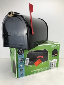 lot 70 image: Large Locking Gibraltar Steel Mailbox (Small Dent Back Corner)