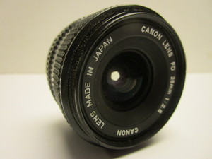 lot 911 image: CANON FD 28MM 12.8 LENS, WITH CARRYING CASE, LENS ATTACHMENTS