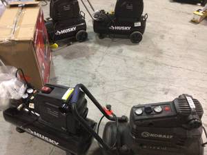 Lot of Husky 8 Gal Compressors various conditions customer returns