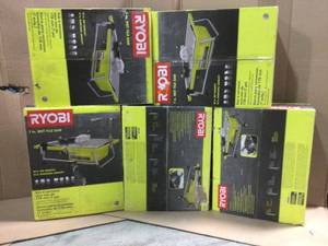Lot of Ryobi 7 in Tile Saws open box customer returns various conditions see pictures