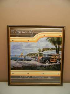 IN MY WOODY BY  KEN EBERTS - PROFESSIONALLY FRAMED - GREAT PIECE - APPROX 26 BY 29 - SEE PICTURES