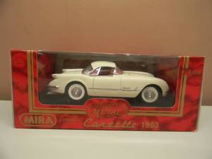 MIRA CHEVROLET 1953 CORVETTE 118 SCALE DIECAST - IN BOX - SEE PICTURES