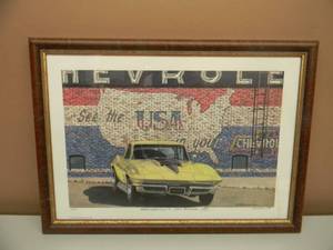 DANA FORRESTER  - SEE THE USA - BLOOMINGTON GOLD 1997 - HAND SIGNED AND NUMBERED LIMITED EDITION -  #44 OF 700 - PROFESSIONALLY FRAMED - GREAT PIECE - APPROX 20 BY 15 - SEE PICTURES