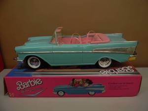 Barbie 1957 Chevy Bel Air Convertible 3561 MINT Turquoise Pink WBOX - NICE - SEE PICTURES