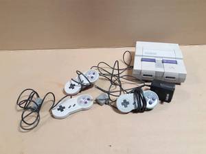 Original Super Nintendo Game System - Powers On