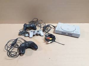 Original Sony PlayStation Game System - Powers On