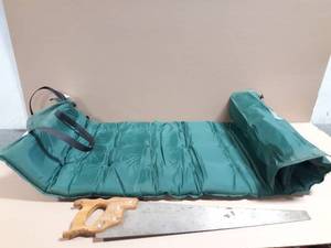 Coleman Inflatable Camping Pad and Hand Saw