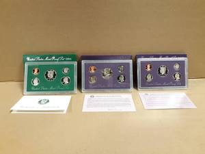 (3) United States Mint Proof Coin Sets 1991, 1993, 1994