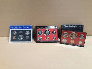 (4) United States Mint Proof Coin Sets 1972, 1973, 1974