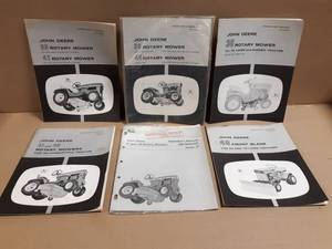 John Deere 60, 70, 110, 112, 140 Garden Tractor Accessory Operators Manuals