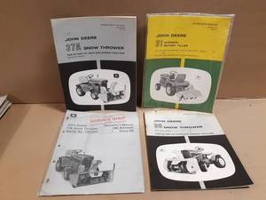 John Deere 110, 112 Garden Tractor Accessory Operators Manuals