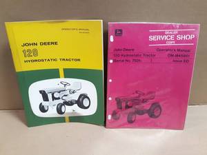 (2) John Deere Model 120 Lawn Tractor Operators Manuals