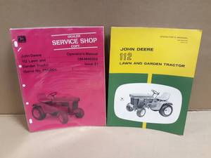 John Deere Model 112 Lawn Tractor Operators Manuals