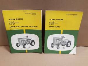 John Deere Model 110 Lawn Tractor Operators Manuals