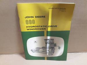 John Deere Model 880 Windrower Operators Manual