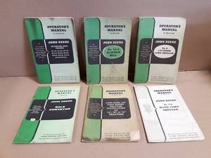 (6) John Deere Operator Manuals
