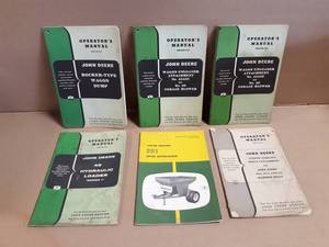 (6) John Deere Operator Manuals