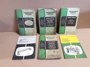 (6) John Deere Operator Manuals