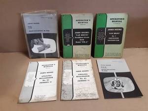 (6) John Deere Operator Manuals