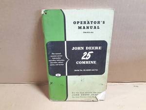 John Deere Model 25 Combine Operators Manual