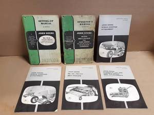 (6) John Deere Combine and Attachment Operator Manuals