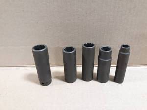 NOS MAC Deepwell Impact Sockets 38 & 12 Drive - (2) 58, 916, 12 & 38