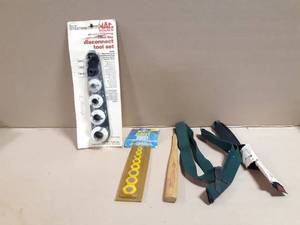 MAC Fuel Line Disconnect Kit (Missing 2), Socket Inserts, MAC H2A Handle & (3) Jackstrap Flashlight Holders