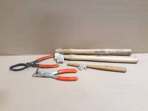 MAC J-Nut Pliers, Caliper Boot Pliers and (3) MAC Wood Handles