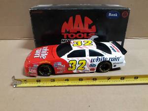 MAC Tools 124 Dale Jarrett 1997 White Rain #32 Diecast Stock Car Bank