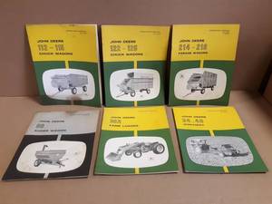 (6) John Deere Operator Manuals