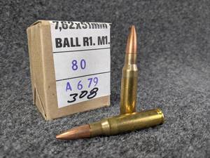 (20) .308 Ball R1M1 Ammunition - 7.62 x 51 mm