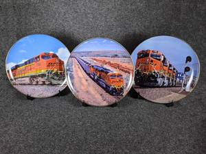 Lot of 3 BNSF Decorative Collectors Plates