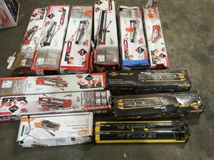 Lot of assorted Manual Tile Cutters various brands, Models and conditions customer returns see pictures