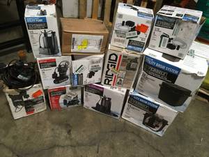 Lot of assorted Pumps various brands models and conditions customer returns see pictures