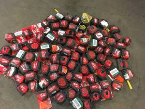 Lot of Milwaukee Tape Measures various sizes and conditions customer returns see pictures