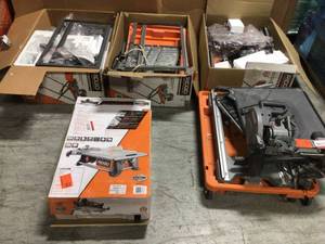 Pallet with assorted Ridgid  Tools various conditions customer returns see pictures