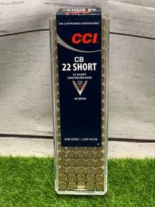 lot 10 image: 100 Rounds .22 CB Short Subsonic Ammo Ammunition