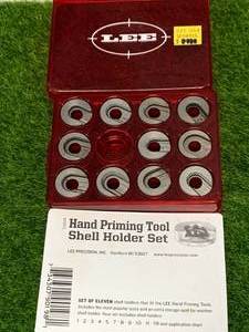 lot 102 image: Lee Hand Priming Tool Shell Holder Set