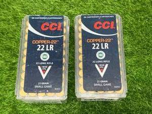 lot 106 image: 100 Rounds .22 Copper Ammo Ammunition