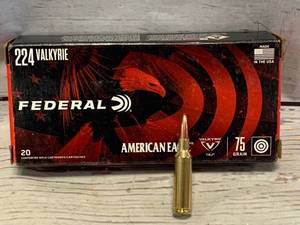 lot 112 image: 20 Rounds .224 Valkrie Ammo Ammunition