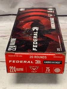 lot 119 image: 20 Rounds .224 Valkrie Ammo Ammunition