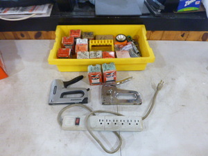 Tote Full of Garage Tools and Hardware