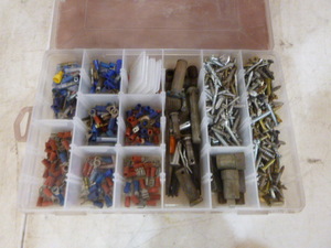 Rubbermaid Container Full of Electrical Connectors and Screws