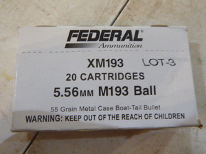 Federal XM193 Cartridges
