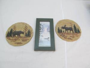 Wall plaque, loon picture
