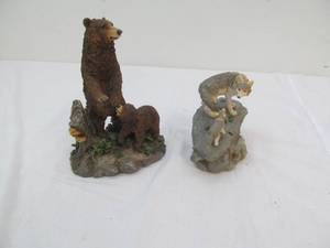 Musical wolves, bear figure