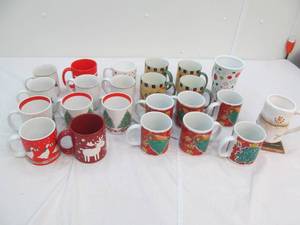Christmas stoneware cups